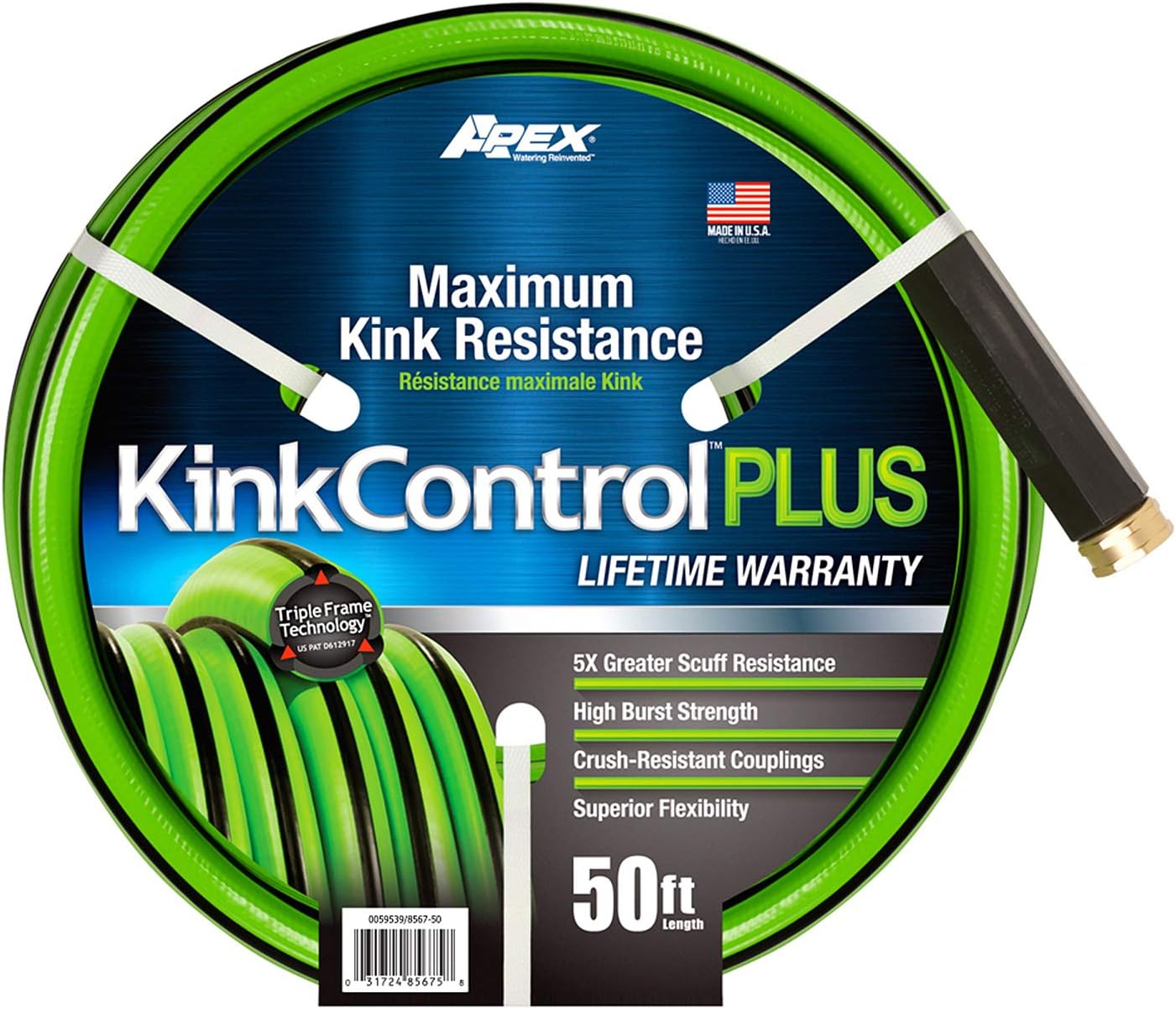 Kink Control Plus 8567-50 Garden Hose, 5/8 in. x 50 ft